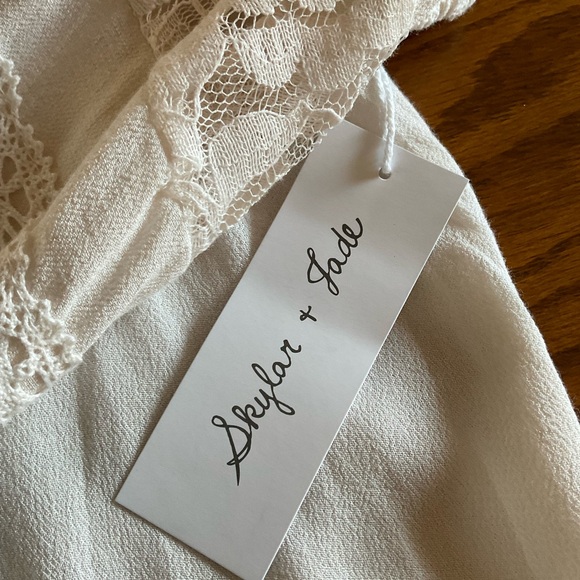 NWT Skylar & Jade Ivory Colored Long Sleeve Pullover Blouse, Women’s Sz 1X - Picture 9 of 11